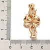 Brass Micro Pave Clear Cubic Zirconia Fold Over Clasps KK-U037-22G-03-3