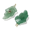Natural Green Aventurine Carved Pendants G-K372-06G-04-2