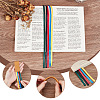 5Pcs 5 Colors Colorful Ribbon PU Leather Bookmarks AJEW-CP0003-86B-6
