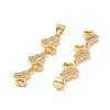 Brass Micro Pave Cubic Zirconia Pendants ZIRC-P106-36G-3