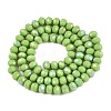 Electroplate Opaque Solid Color Glass Beads Strands EGLA-A044-P6mm-L30-2