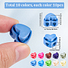 100Pcs 10 Colors Plastic Cord Locks FIND-SP0005-12-2