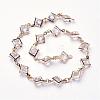 Iron Acrylic Rhinestone Handmade Chains AJEW-JB00249-2