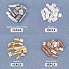 Unicraftale 64Pcs 4 Style 304 Stainless Steel Ribbon Crimp Ends STAS-UN0023-97-4