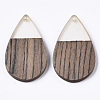 Resin & Walnut Wood Pendants RESI-T035-14-2