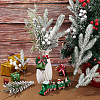 70Pcs 7 Styles PU & Iron Artificial Pine Needle Branches FIND-GA0005-49-4