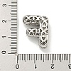Platinum Plated Brass Micro Pave Cubic Zirconia Pendants KK-L073-001P-F-3