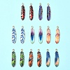 16Pcs 8 Styles Alloy Enamel Pendants FIND-FS0002-69-7