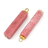 Natural Thulite Pendants PALLOY-JF06045-2