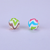 Printed Round Silicone Focal Beads SI-JX0056A-59-1