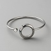 304 Stainless Steel Open Cuff Bangles for Women BJEW-WH20008-08P-1