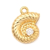 Brass Micro Pave Cubic Zirconia Charms KK-C117-02C-G-1