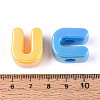 UV Plating Opaque Acrylic European Beads OACR-M027-03U-4