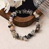 Natural Tourmalinated Quartz/Black Rutilated Quartz Stretch Bracelets BJEW-JB03681-01-5