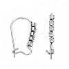 304 Stainless Steel Hoop Earrings Findings Kidney Ear Wires STAS-N092-138C-01-4