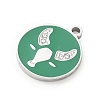 Twelve Constellations 304 Stainless Steel Enamel Pendants SA-CBAAE04-01P-02-2