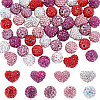 68Pcs Handmade Polymer Clay Pave Rhinestone Beads RB-PA0001-08-1