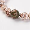 Natural Tibetan Style dZi Agate Bead Stretch Bracelets BJEW-JB03098-02-2