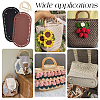 2Pcs 2 Colors Oval PU Leather Knitting Crochet Bags Nail Bottom Shaper Pads DIY-PH0029-30B-5