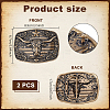 2Pcs Zinc Alloy Smooth Buckles FIND-NB0007-31A-02-2