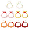 10Pcs 5 Colors Alloy Spring Gate Rings FIND-TA0008-59B-2