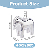 4Pcs Zinc Alloy Pendants FIND-HS0002-60P-2