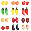 24Pcs 12 Style EPMC Resin Mini Imitation Vegetables Decoration MIMO-FG0001-01-1