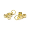 Real 18K Gold Plated Brass Micro Pave Clear Cubic Zirconia Charms KK-E068-VB411-5-3