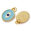 Brass Enamel Pendants KK-K339-08G-02-3