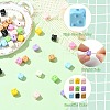 45Pcs 9 Colors Baking Paint Alloy Beads FIND-CJ0003-24-3