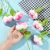 6Pcs Crochet Polyester Artificial Flower AJEW-SC0031-27-4