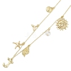 Bohemian Summer Beach Style 18K Gold Plated Shell Shape Initial Pendant Necklaces IL8059-10-1