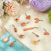 12Pcs Resin Pendant Locking Stitch Markers HJEW-BC00083-4