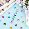 120Pcs 10 Colors Acrylic Bead Caps OACR-SP0001-94-5