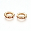 Golden Plated Brass Micro Pave Cubic Zirconia Ling Rings ZIRC-D118-08-8mm-G-2