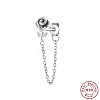 925 Sterling Silver Tassel Earrings Moon/Flower Earrings BD3845-14-1