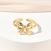 Adjustable 304 Stainless Steel Cuff Open Rings for Women RJEW-Z122-03G-01-2
