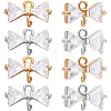 20Pcs 2 Colors Brass Connector Charms KK-BBC0014-45-1