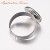 Adjustable 304 Surgical Stainless Steel Cuff Ring Settings STAS-F311-21P-02-4