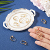 10Pcs Square Brass Micro Pave Clear Cubic Zirconia Leverback Earring Findings KK-TADJ0001-19-6