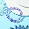 8mm Round Dyed Synthetic Moonstone Beaded Stretch Bracelets BJEW-JB10308-03-4