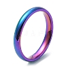 Ion Plating(IP) 304 Stainless Steel Flat Plain Band Rings STAS-I160-D-21mm-M-1