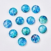 Luminous Constellation Pattern Glass Cabochons X-GGLA-WH0001-02-1