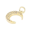 Rack Plating Brass Micro Pave Clear Cubic Zirconia Charms KK-Z060-09G-03-2