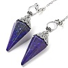 Natural Lapis Lazuli Hexagonal Pointed Dowsing Pendulums G-P552-05P-05-2