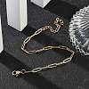 PVD Vacuum Plating 304 Stainless Steel Paperclip Chain Bracelet for Men Women BJEW-E031-10G-5