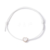 Alloy Enamel Heart Braided Bead Bracelet BJEW-JB09739-01-1