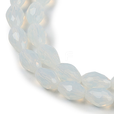 Electroplate Imitation Jade Glass Beads Strands LS-EGLA-N013-J8mm-D02-1