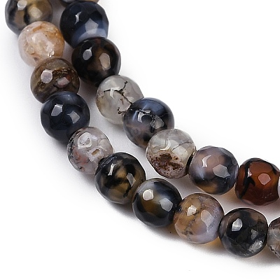 Natural Fire Crackle Agate Beads Strands G-C082-A01-38-1