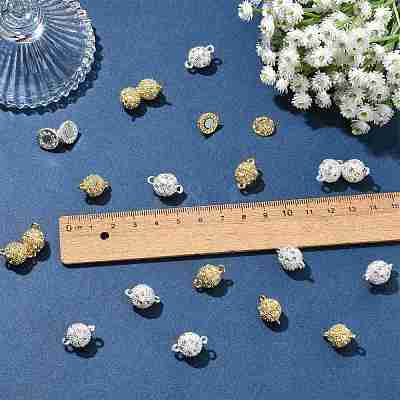 10 Bags Alloy Rhinestone Magnetic Clasps RB-FS0001-08G-1